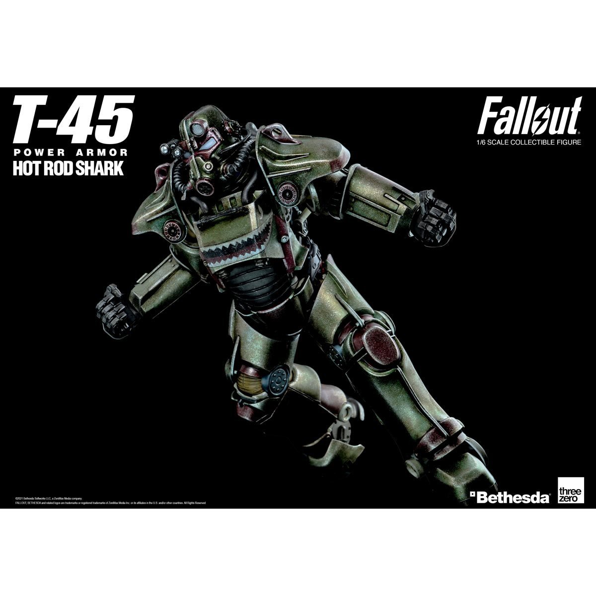TH3Z03090 – Fallout T-45 1:6 Scale Hot Rod Shark Power Armor Pack