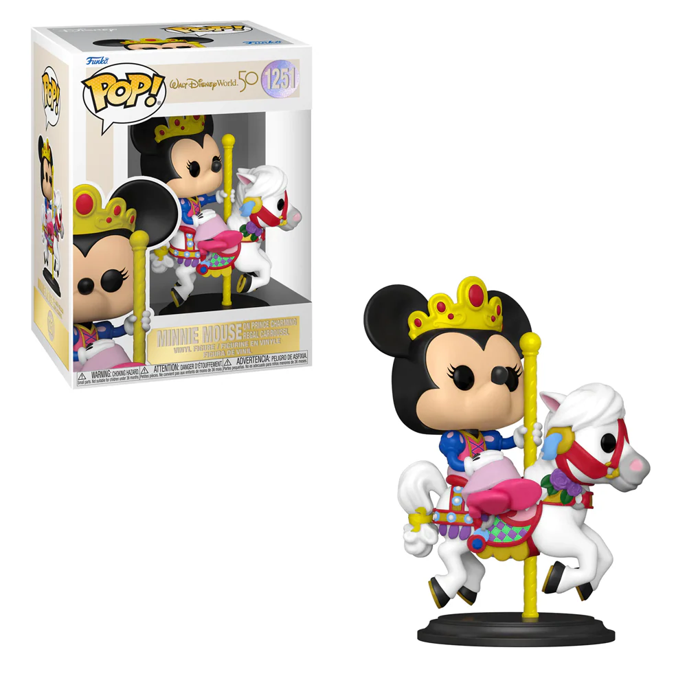 Walt Disney World 50th Anniversary Minnie Mouse on Prince Charming Regal Carrousel Pop! Vinyl Figure