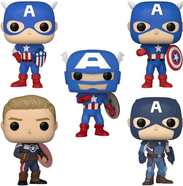 Funko Pop 5-Pack Marvel: Year Of The Shield - Captain America Through the Ages (Special Edition)