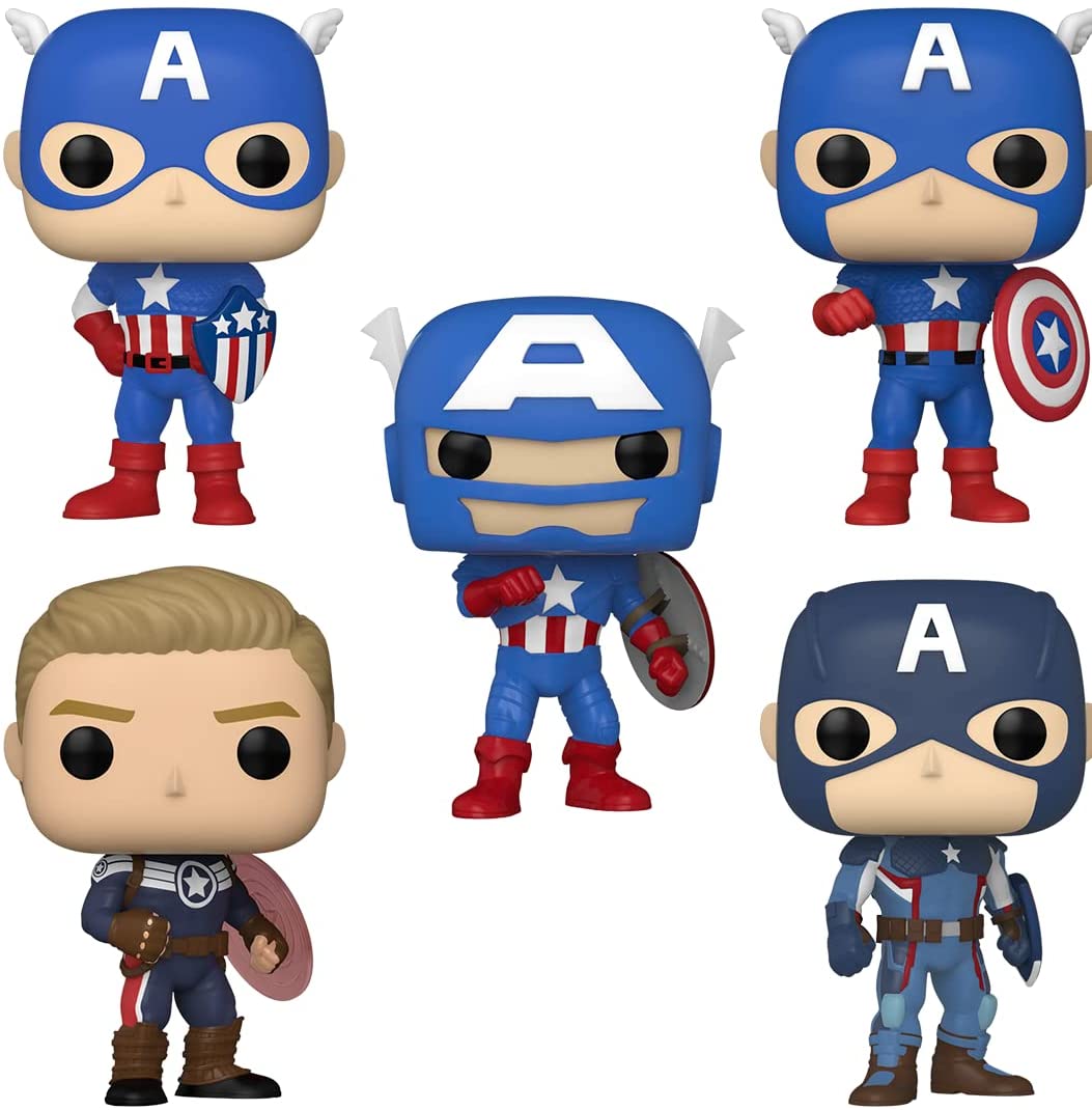 Funko Pop 5-Pack Marvel: Year Of The Shield - Captain America Through the Ages (Special Edition)