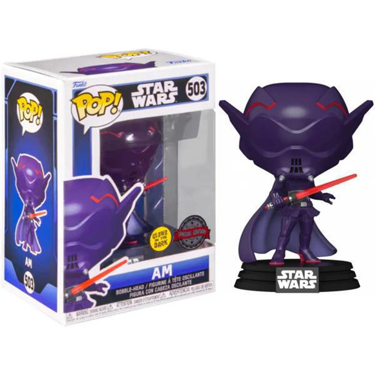 Funko POP Star Wars Visions Glow #503 AM Bobble Head Vinyl Figure