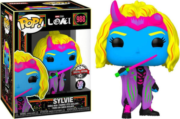 Sylvie 988 Marvel Loki Special Edition Blacklight Funko Pop! Bobble-Head