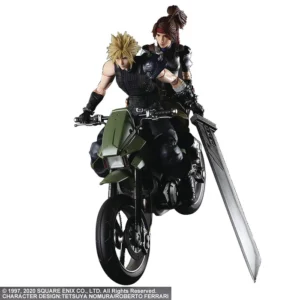 Play Arts Kai Final Fantasy VII Remake Jessie & Cloud with Motorcycle Action Figure 2-Pack