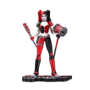 DC36702-Harley Quinn Red White and Black Statue Amanda Conner Statue