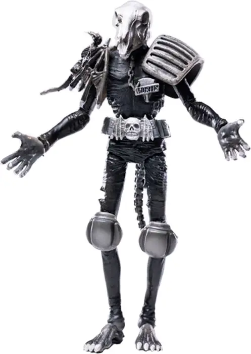 hyt20244_0 1/18 Judge Dredd Action Figure: Judge Mortis Black & White